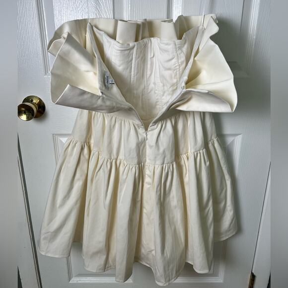 Sau Lee Revolve Ivory Nia Strapless Flare Mini Dress 12 - Picture 8 of 11